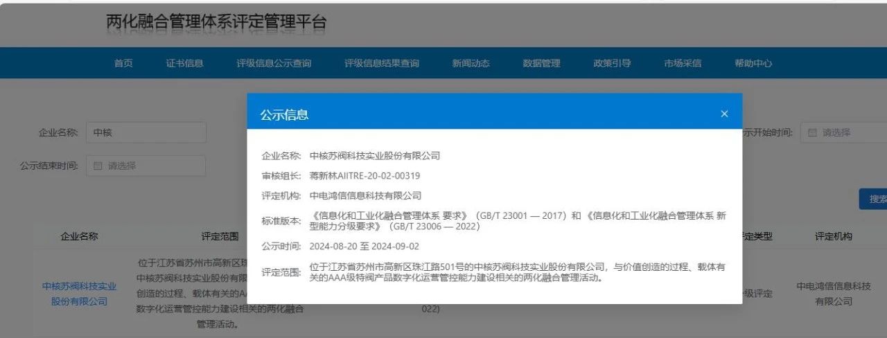 信息化+工業(yè)化,中核科技兩化融合通過AAA級評定 信息化+工業(yè)化,中核科技兩化融合通過AAA級評定
